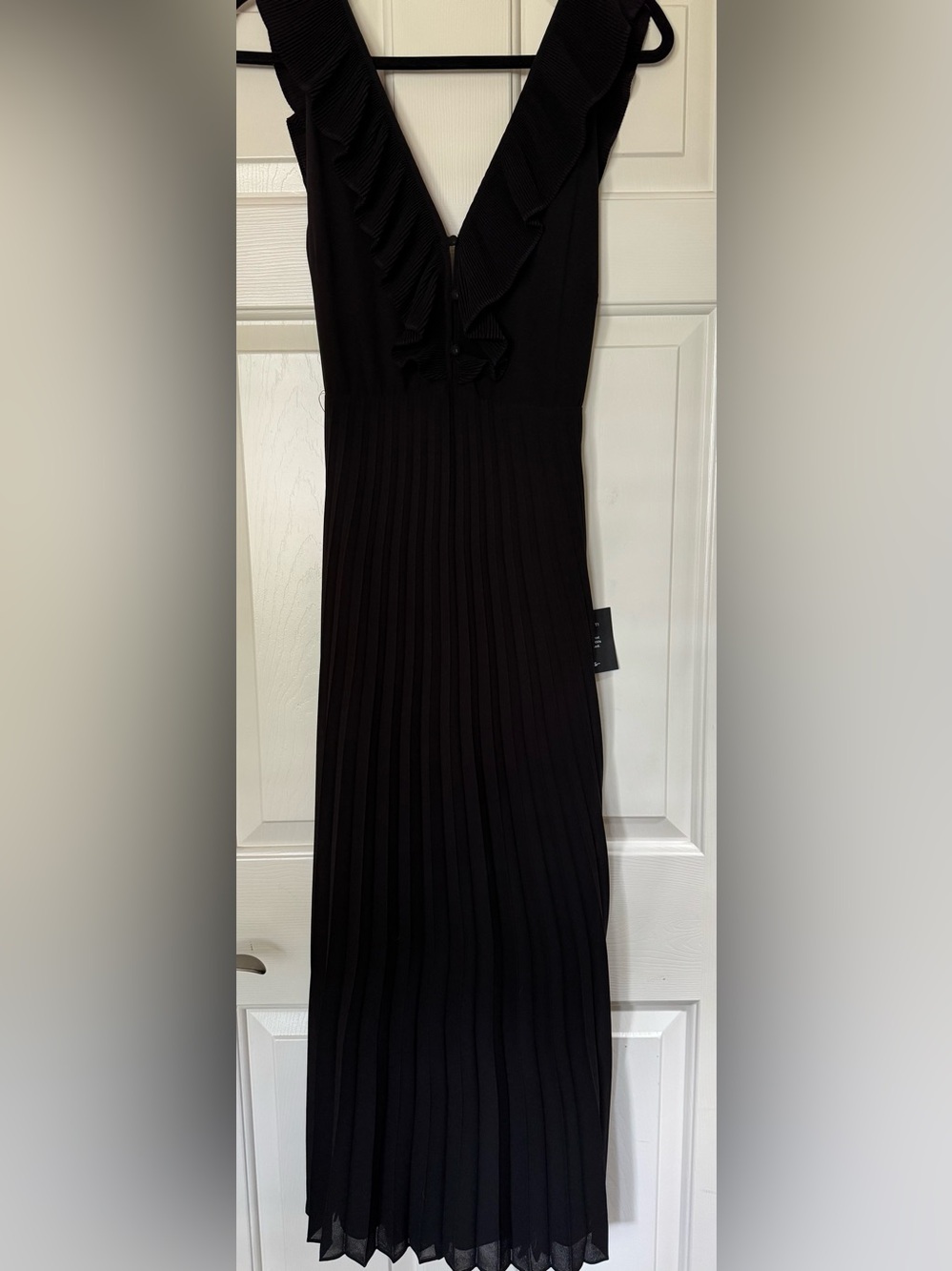 Lulus Loved By You Black Pleated Chiffon Maxi Dress - Picture 3 of 4